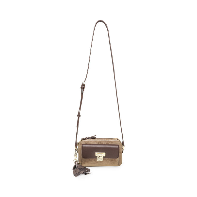 Bcolete Taupe & Brown Women's Crossbody Bag