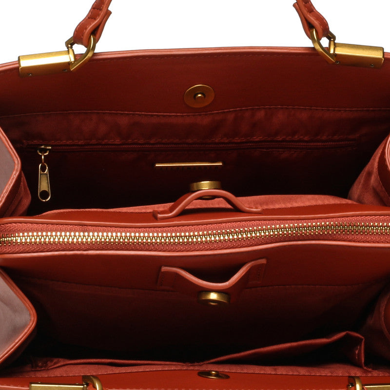 Bmatteo Dark Red Women's Satchel Bag - view 4