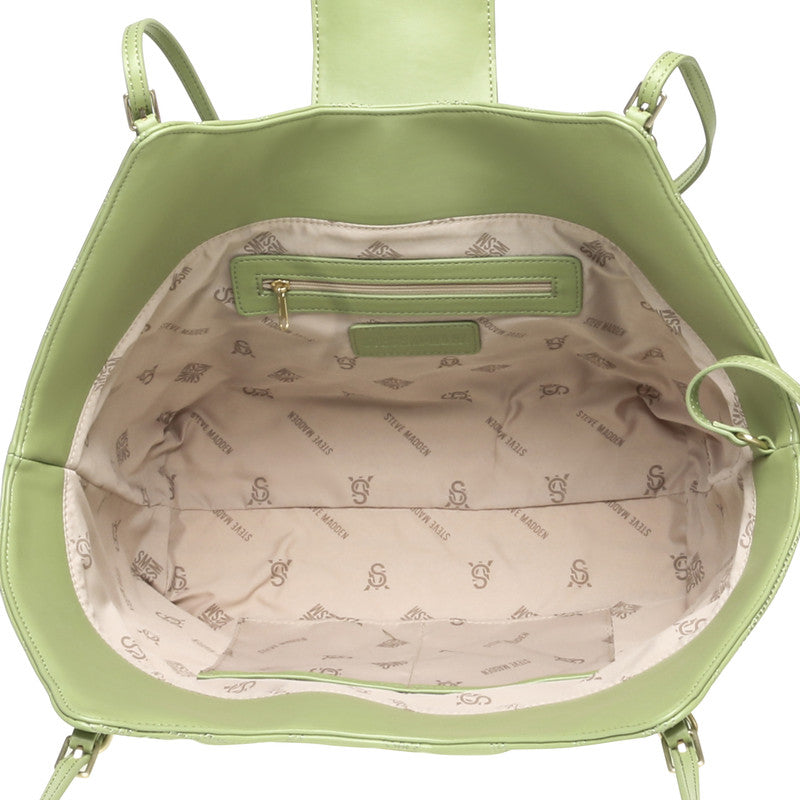 Bmckena Sea Green Women's Tote Bag — rear view
