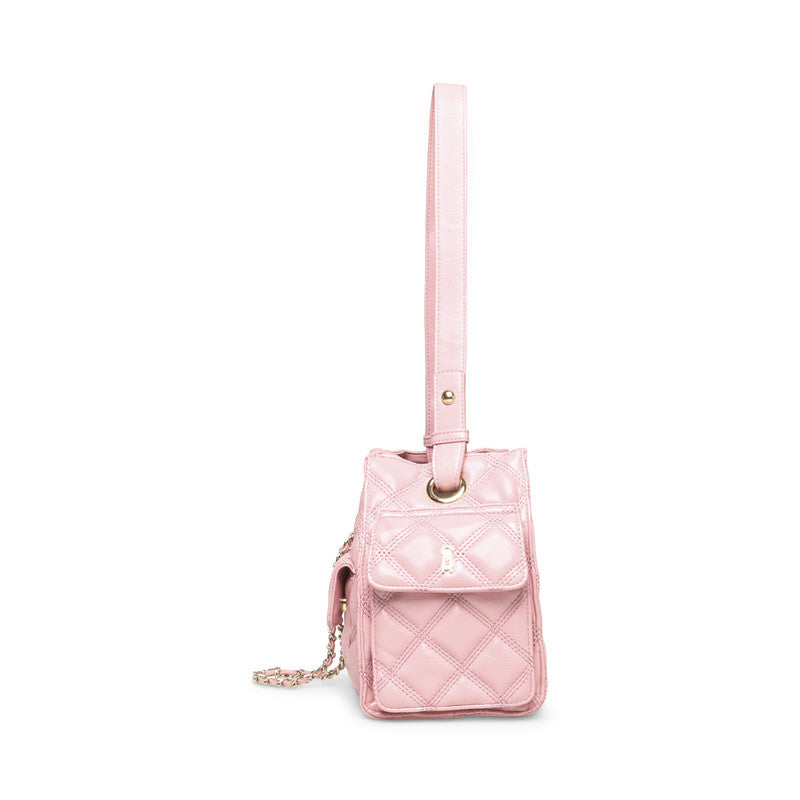 Bmicki Light Pink Women's Hobo Bag — side view
