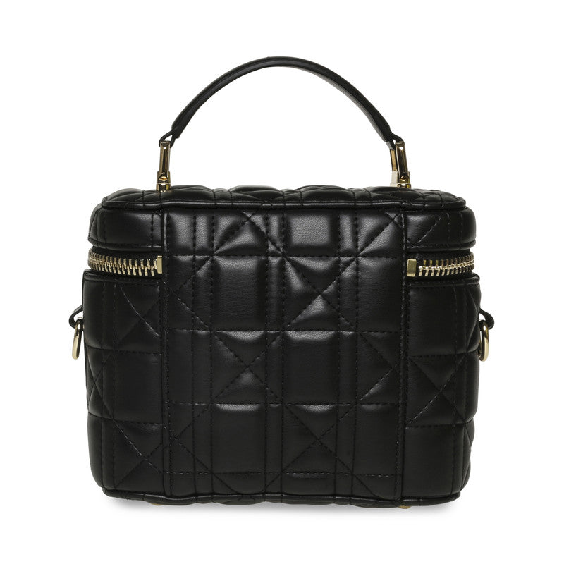 Steve Madden Bpeglisi women's black and gold toiletry bag, back view