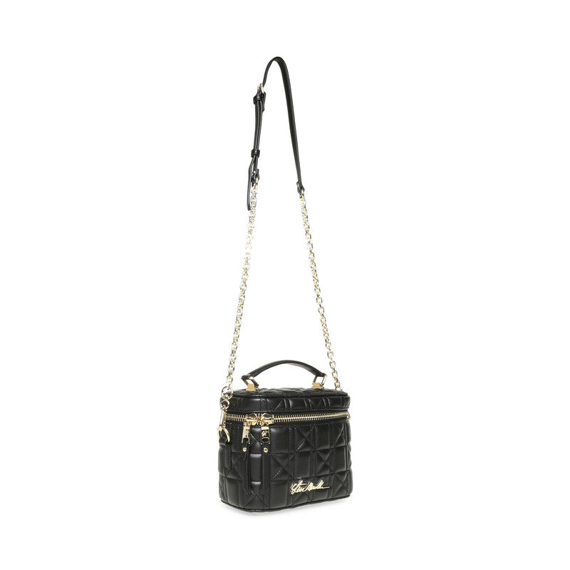 Steve Madden Bpeglisi women's black and gold toiletry bag, lifestyle view