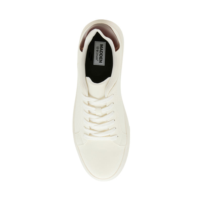 Steve Madden Mpeter Men's White Lace-Up Shoes - top view