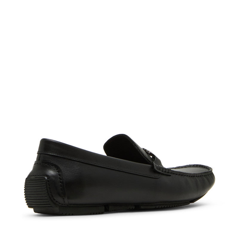Steve Madden Ezekiel men's black slip-ons, side view