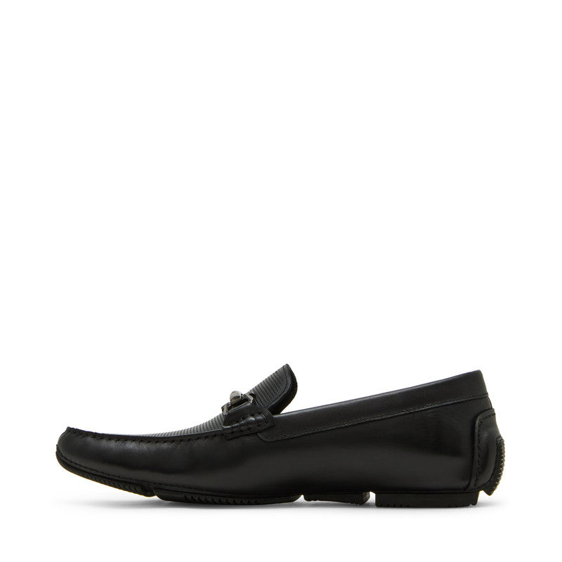 Steve Madden Ezekiel men's black slip-ons, front view