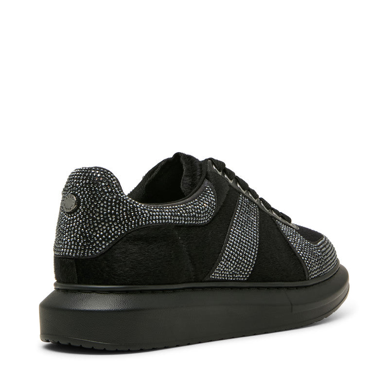 Icelander Black Multi Men's Low-Top Lace-Up Sneakers — rear view