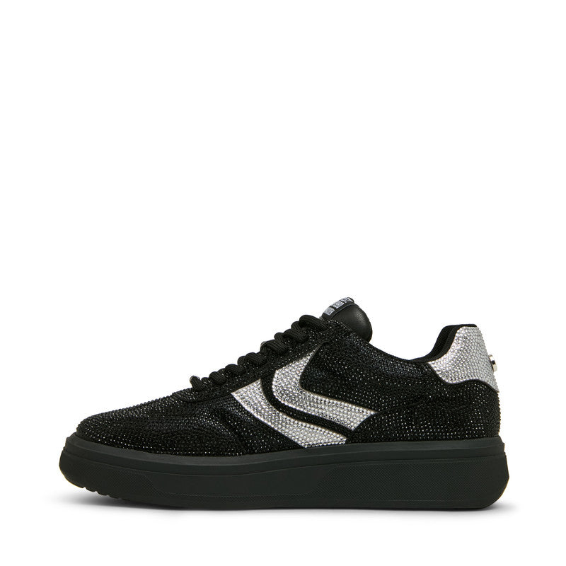 Ryvett Black Rhinestone Men's Low-Top Lace-Up Sneakers — alternate view 6