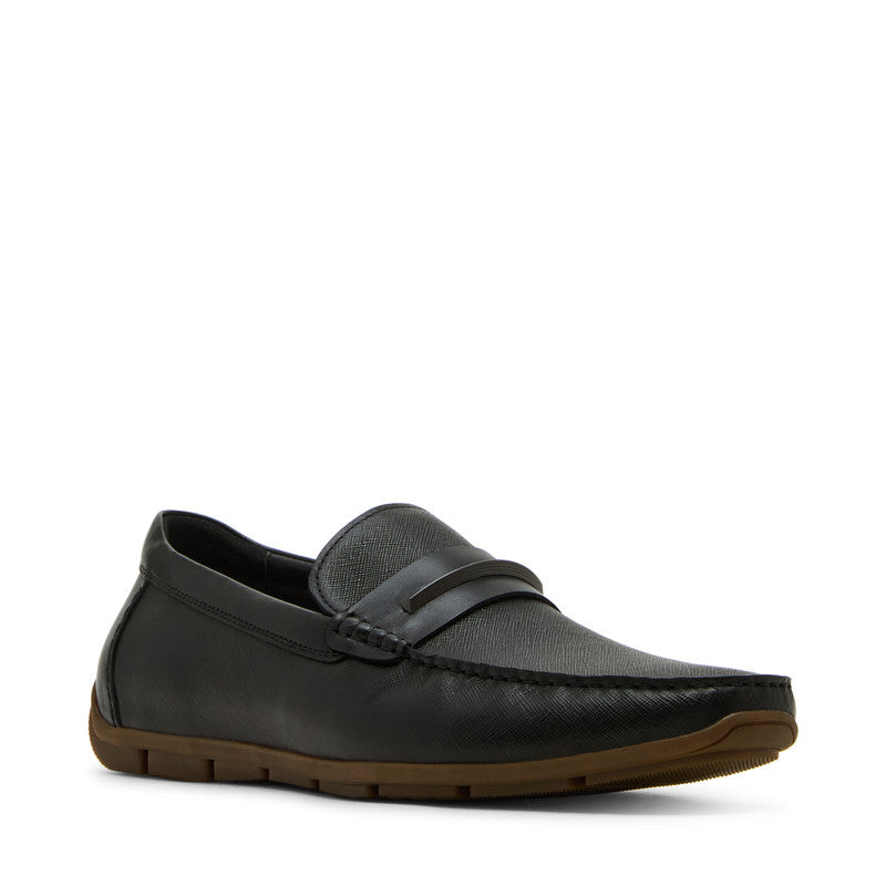 Steve Madden Thurston men's black loafers, featured view