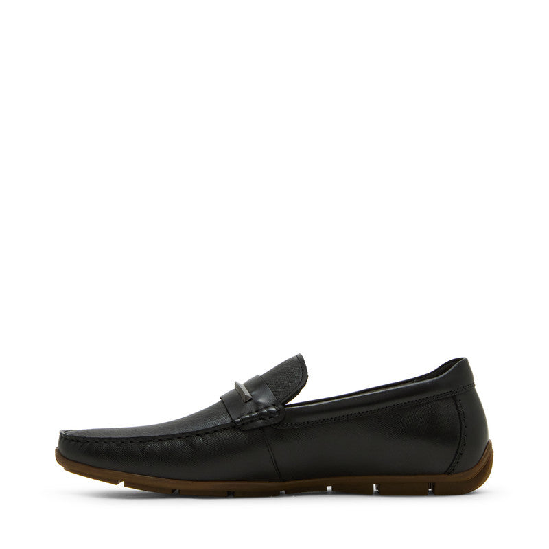 Steve Madden Thurston men's black loafers, sole view