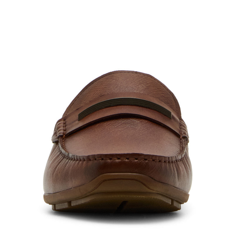Steve Madden Thurston men's tan loafers, side view