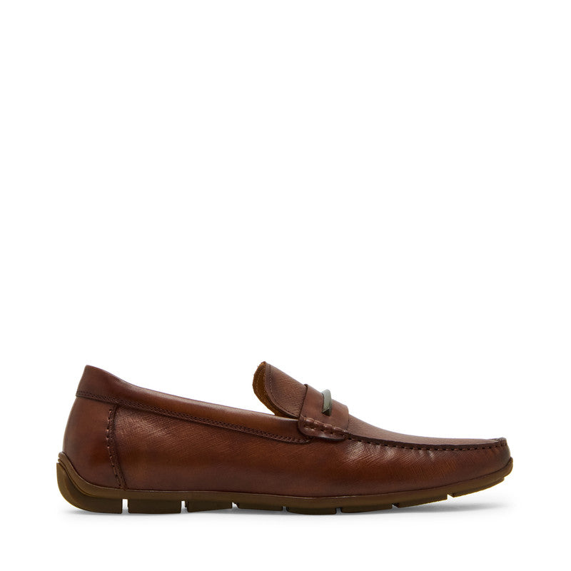 Steve Madden Thurston men's tan loafers, front view