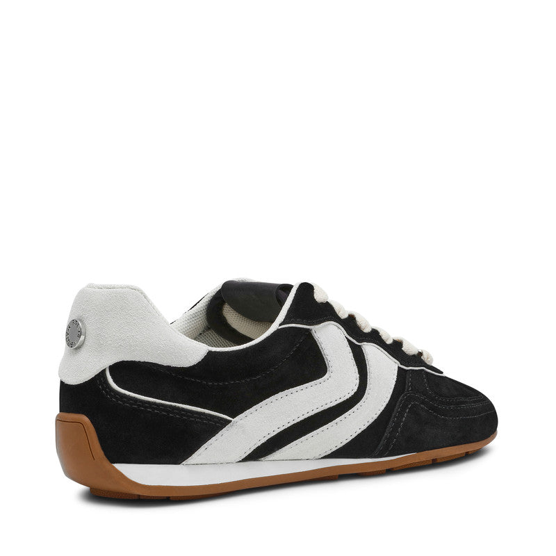 Steve Madden Abbi-Sm Black Suede Women's Sneakers with lace-up closure - view 7