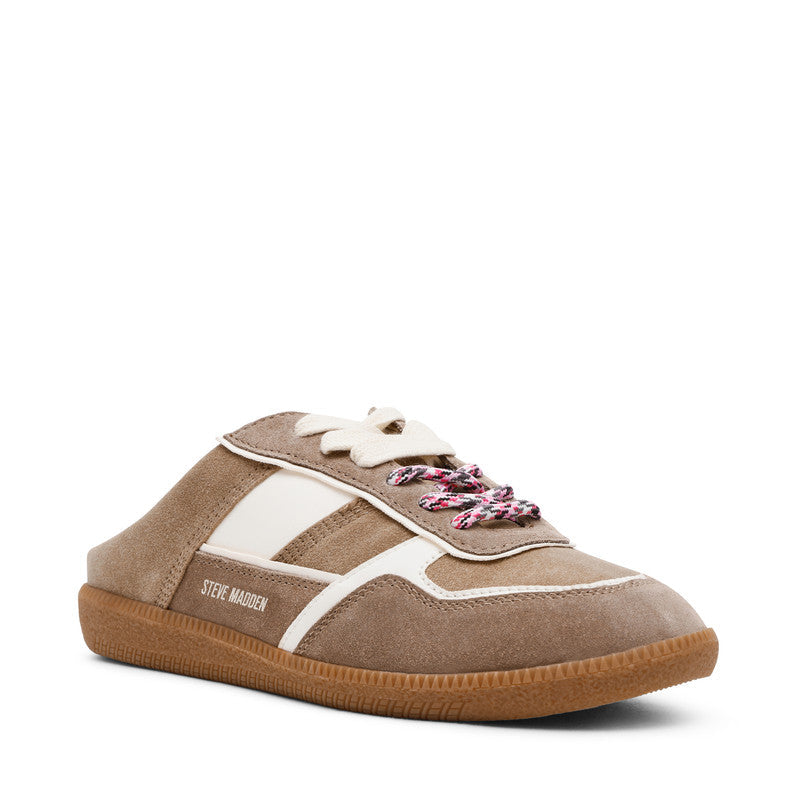 Steve Madden Augustina Women's Taupe White Suede Sneakers, featured product view