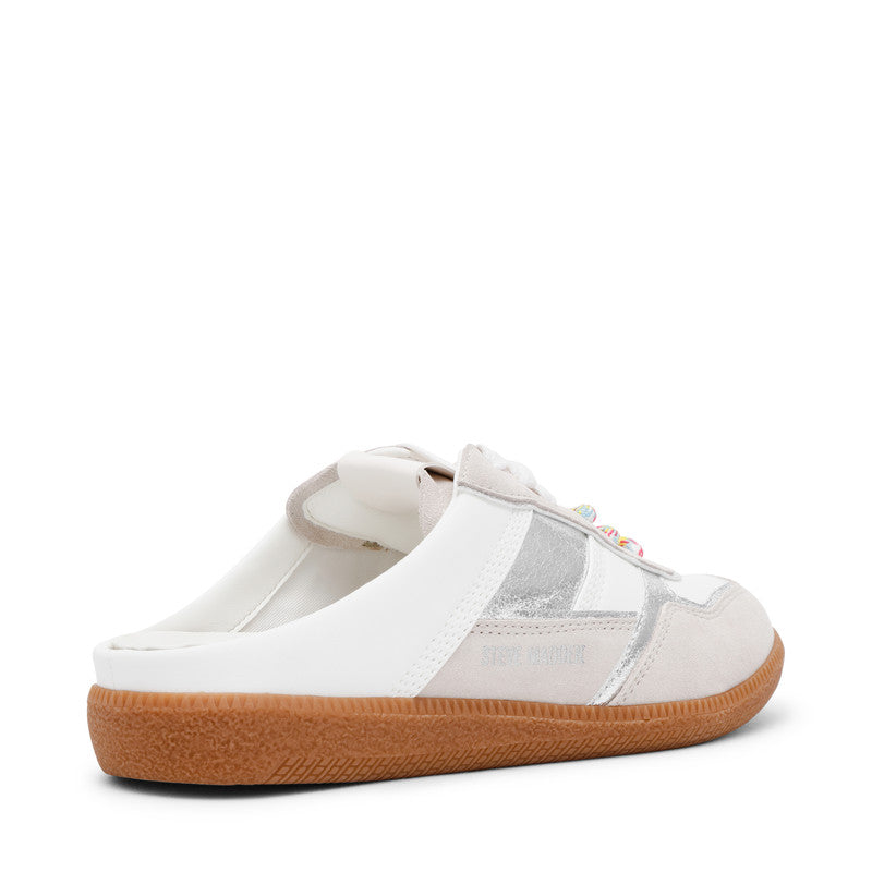 Steve Madden Augustina Women White Low Top Sneakers with white and silver colourway - view 2