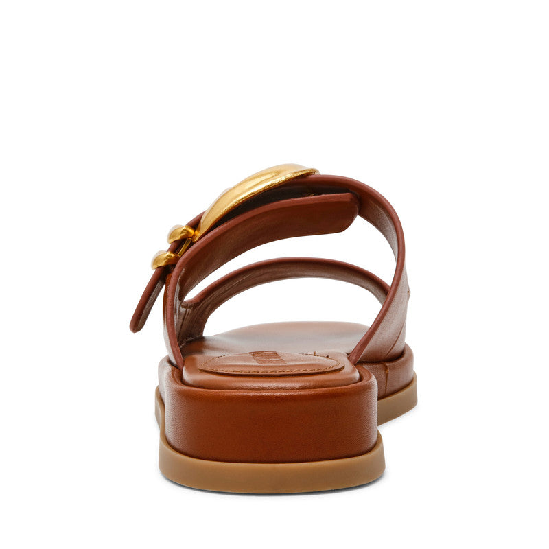 Steve Madden Bay-Ridge Brown Women's Sandals, rear view