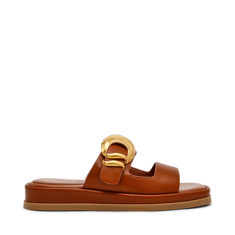 Steve Madden Bay-Ridge Brown Women's Sandals, side profile - view 2
