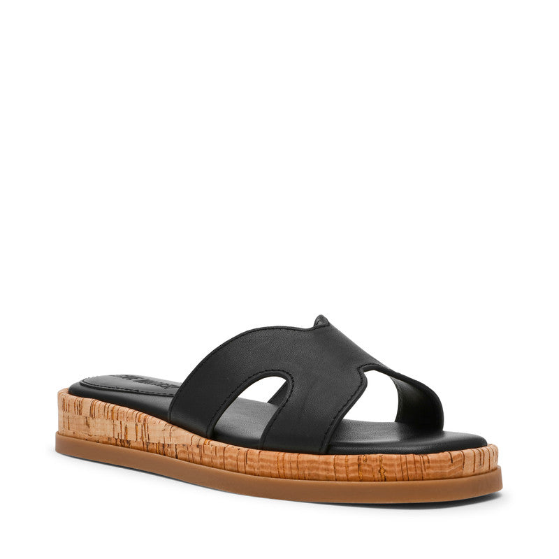 Steve Madden Benchmark Black Women's Flat Sandals, featured product view