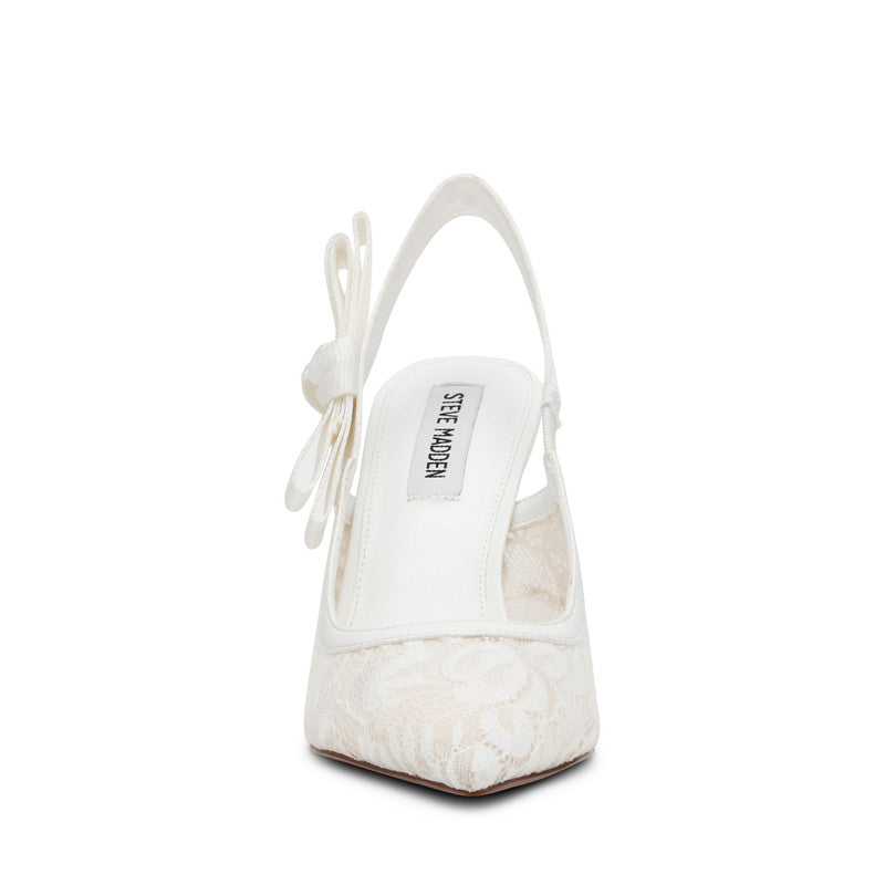Steve Madden Brylie-L white pointed heels, front view