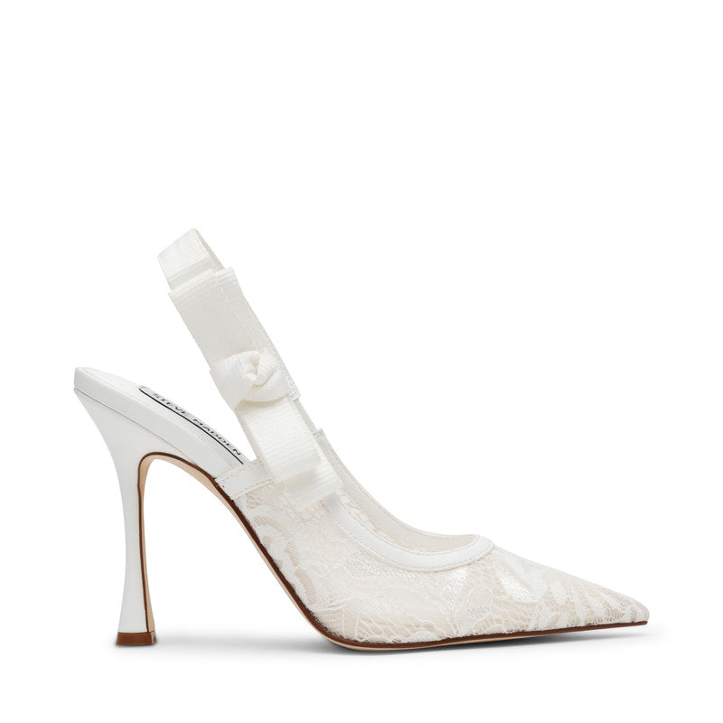 Steve Madden Brylie-L white lace occasion heels, side view