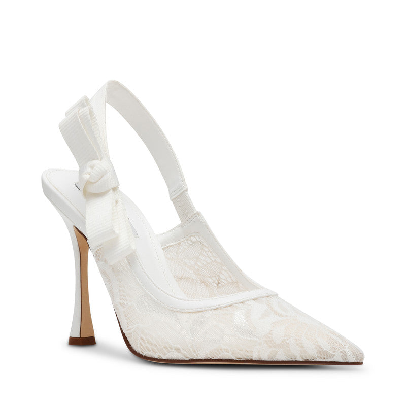 Steve Madden Brylie-L women's white lace heels, featured view