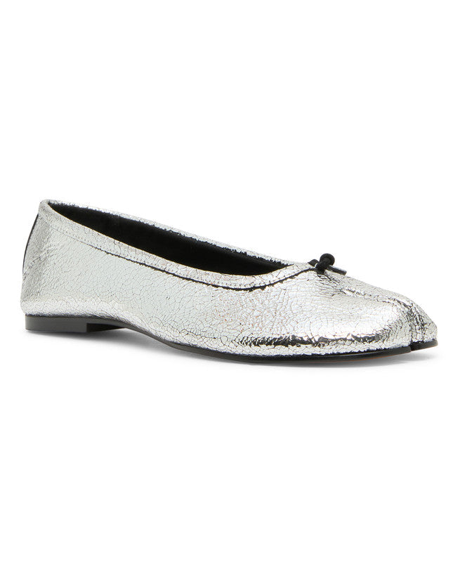 Calico Silver Crinkle Split-Toe Ballerinas - view 2