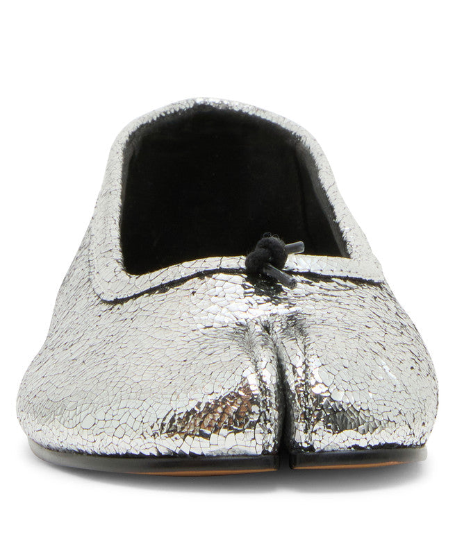 Calico Silver Crinkle Split-Toe Ballerinas - view 3
