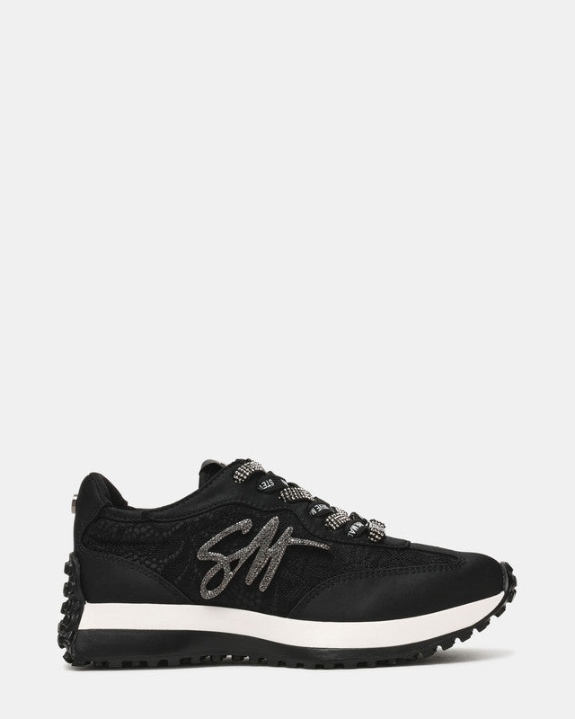 Steve Madden Campo Lace black women's low-top sneakers, product view 1