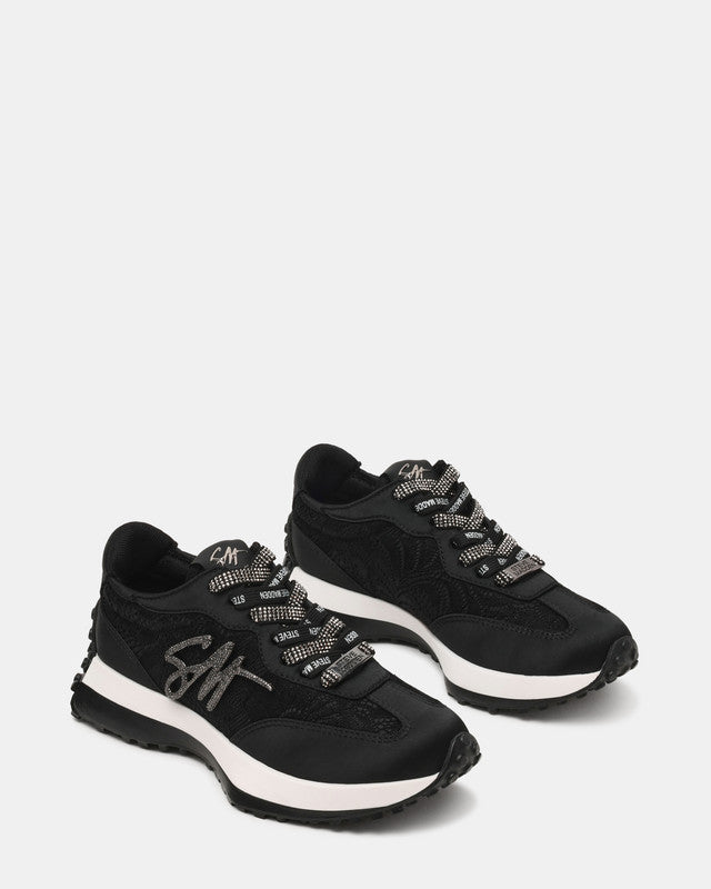Steve Madden Campo Lace black women's low-top sneakers, product view 2