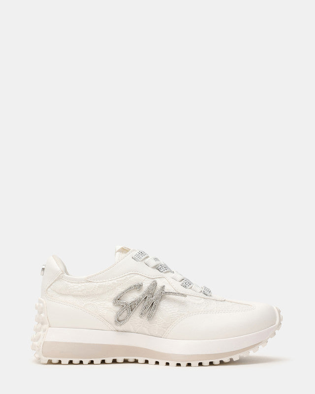Steve Madden Campo Lace white women's low-top sneakers, product view 1