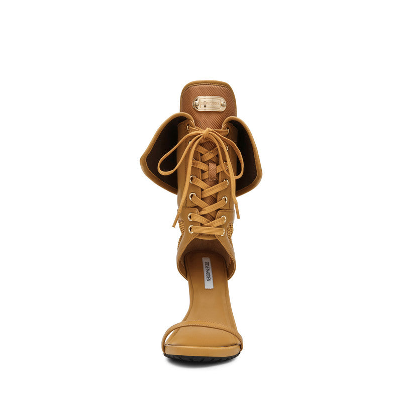 Casella Lug Wheat Lace-Up Heeled Sandals - view 3