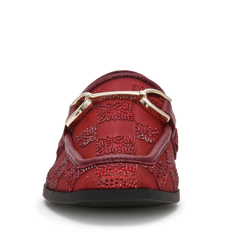 Steve Madden Cityhall women's dark cherry loafers, front view