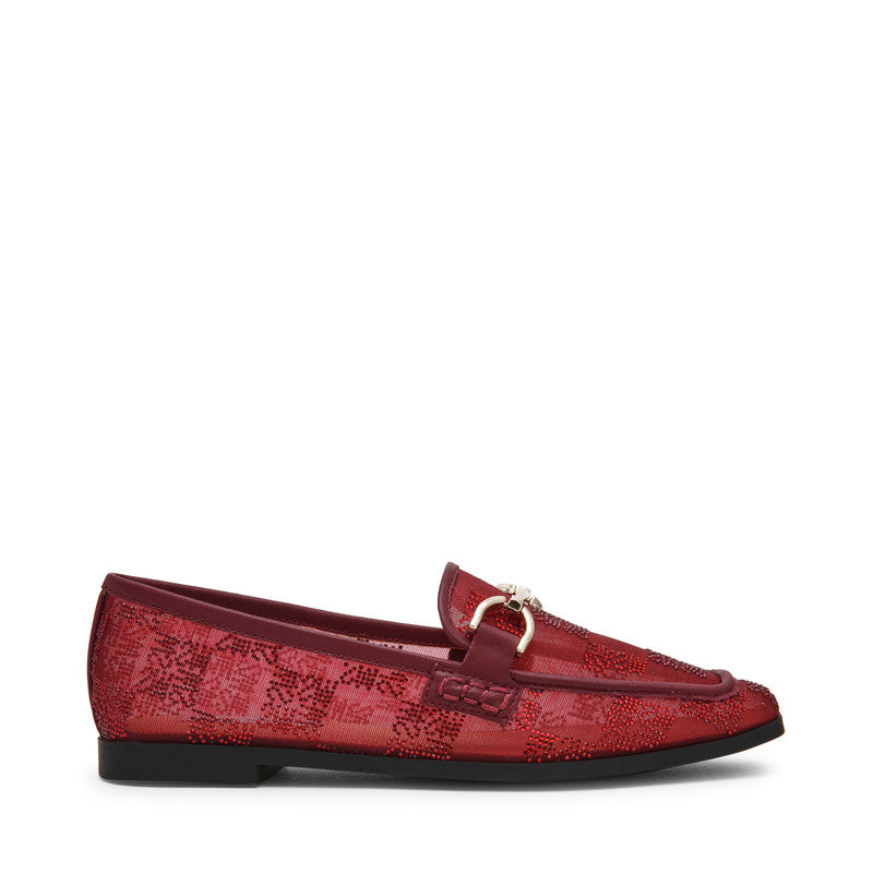 Steve Madden Cityhall women's dark cherry loafers, side profile - view 5