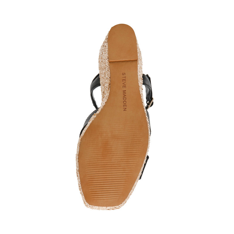 Steve Madden Cylo Black Women's Platform Heels, sole view