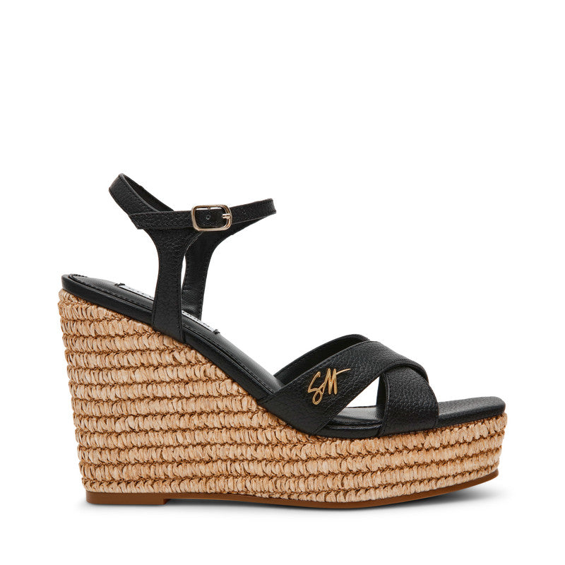 Steve Madden Cylo Black Women's Platform Heels, side profile - view 2