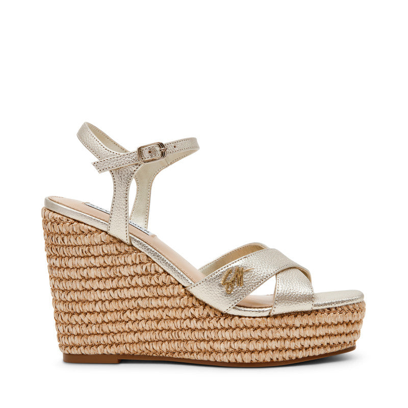 Steve Madden Cylo Gold Women's Platform Heels, side profile - view 2