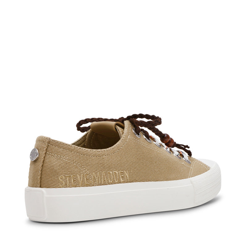 Steve Madden Doubles Women Cream Low Top Sneakers with canvas material - view 2