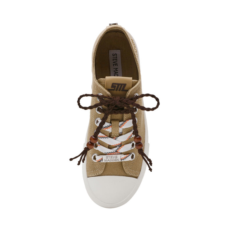 Steve Madden Doubles Women Cream Low Top Sneakers, top view