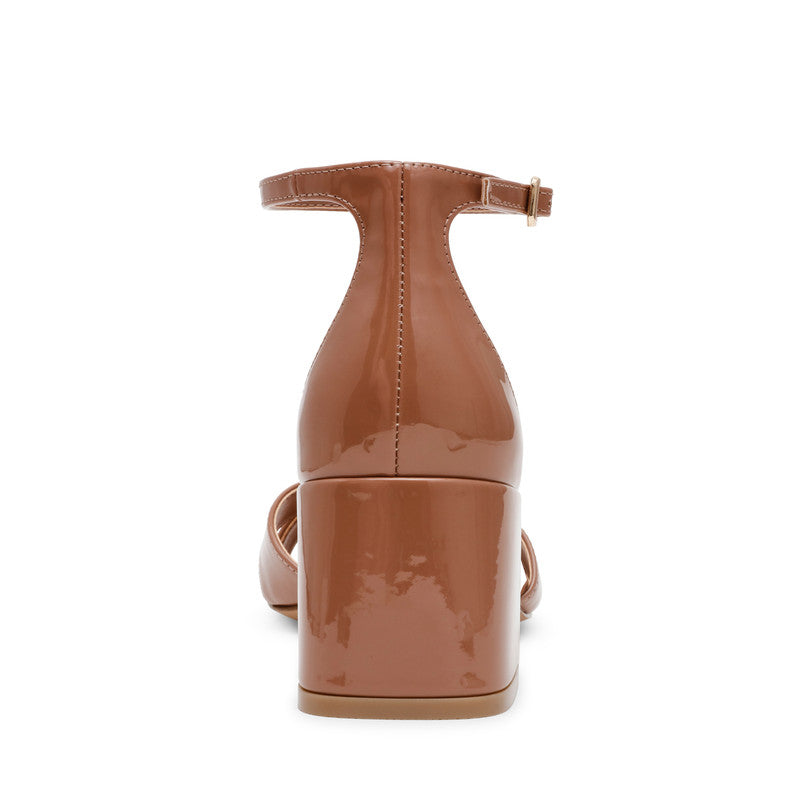 Steve Madden Fergie camel patent heel, back view