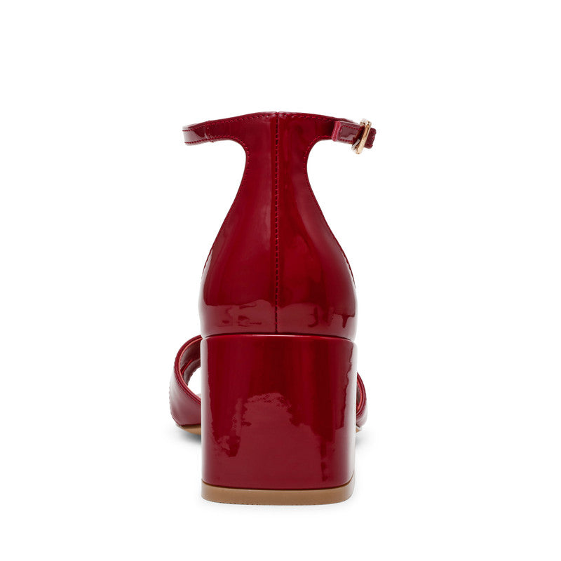 Steve Madden Fergie dark cherry patent heel, back view