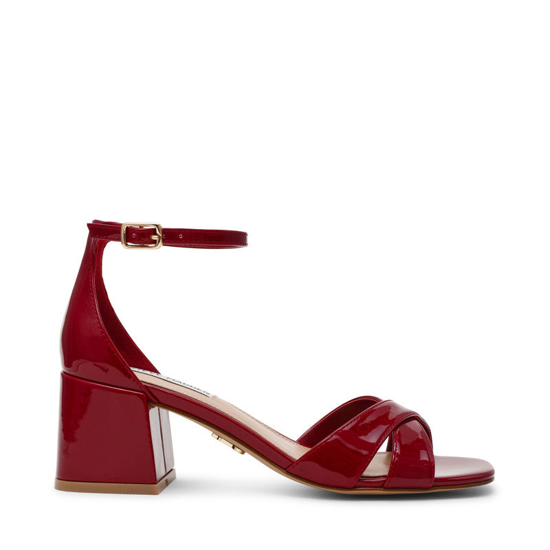 Steve Madden Fergie dark cherry patent heel, side profile - view 2