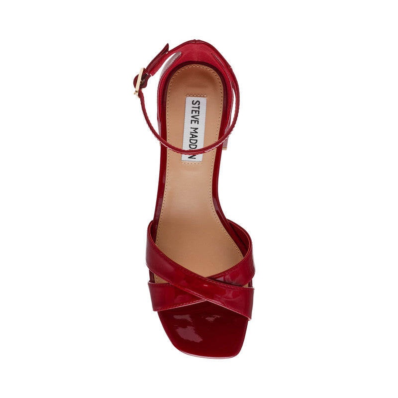 Steve Madden Fergie dark cherry patent heel, top view
