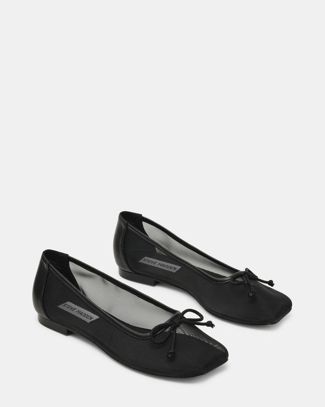 Flaire Black Mesh Women's Ballet Flats – Steve Madden, view 2
