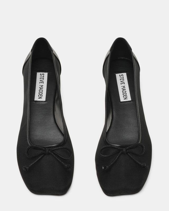 Flaire Black Mesh Women's Ballet Flats – Steve Madden, view 3