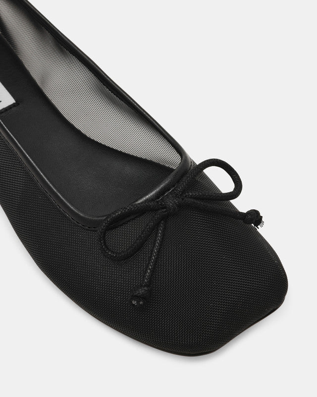 Flaire Black Mesh Women's Ballet Flats – Steve Madden, view 4