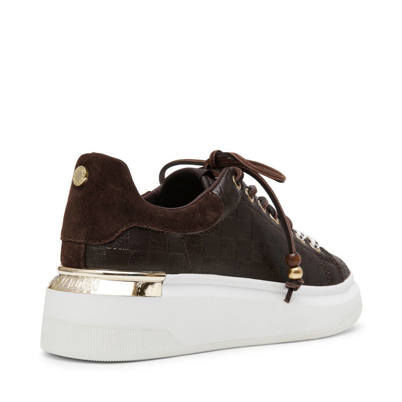 Steve Madden Glider Charm chocolate brown women's low-top sneakers, product view 2