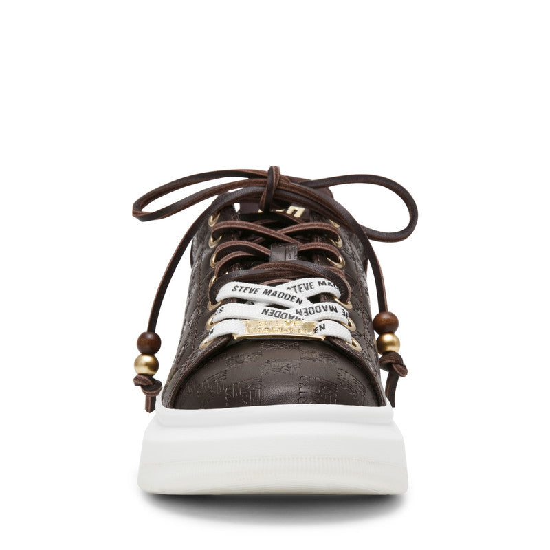 Steve Madden Glider Charm chocolate brown women's low-top sneakers, product view 4