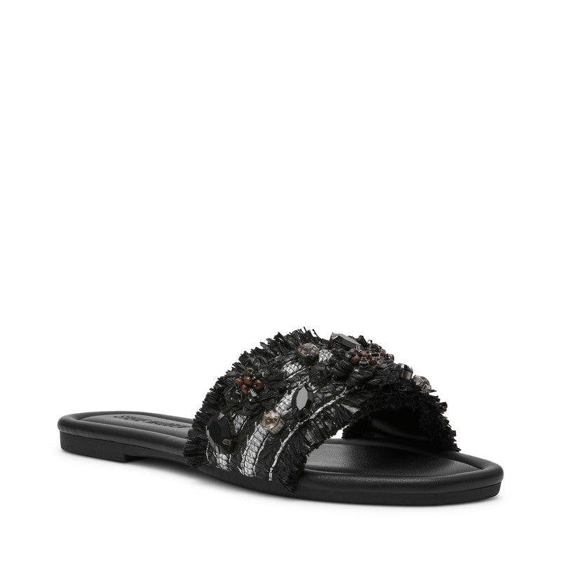 Hampton St. Black Women's Flat Sandals