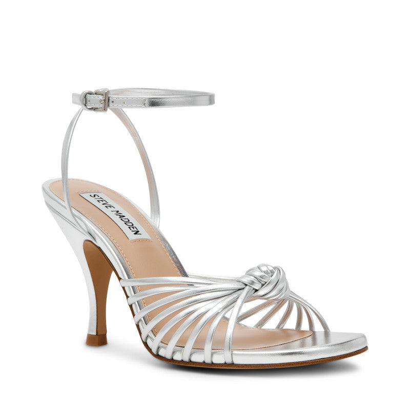 Steve Madden Intwined women's silver knot-detail heels, featured view