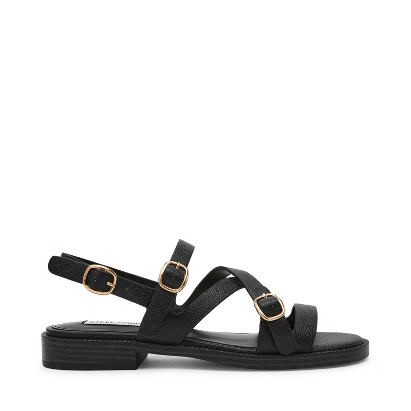 Steve Madden Isela Black Women's Sandals, side profile - view 2