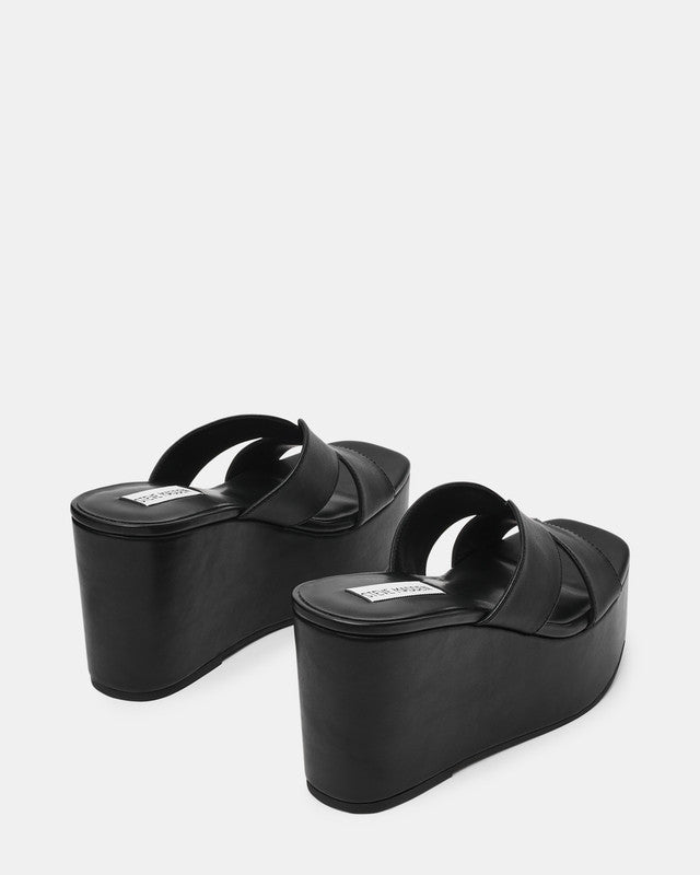Justice 2.0 Black Women's Wedge Sandals - view 2